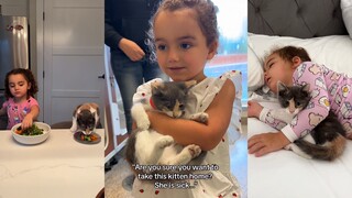 The girl healed the kitten, and the kitten healed the girl.