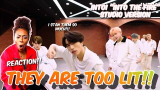 THIS CHOREOGRAPHYYYYY!!!! | #INTO1  "INTO THE FIRE" STUDIO DANCE PRACTICE | REACTION