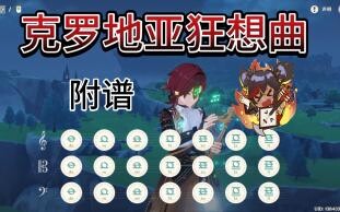 【原神】《克罗地亚狂想曲》原琴演奏！（附键盘谱、简谱、五线谱、数字谱）