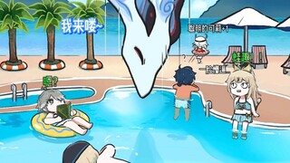 原神小漫画之可爱的甘雨-聪明的可莉。画师:xinzoruo