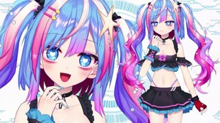 【超高動Live2D模型展示】泳装的極彩夜うい【Vtuber極彩夜うい】