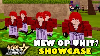 NEW 5 STAR KENSHIN HIMURA SHOWCASE | ROBLOX ALL STAR TOWER DEFENSE