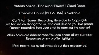 Viktoria Altman Course Free Super Powerful Cloud Pages download