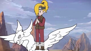 Deidara, Naruto's younger brother, traveled through time and space to become Naruto's younger brothe