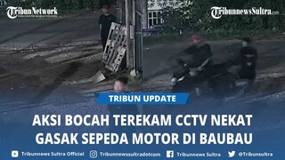 Aksi Bocah dan Pria Dewasa Terekam CCTV Gasak Sepeda Motor di Kelurahan Kadolokatapi Baubau Sultra