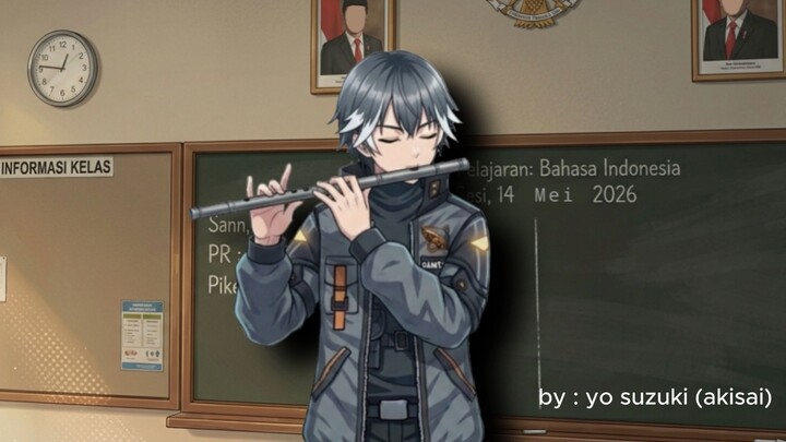 I play the flute melodiously.