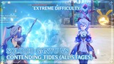 "SOLO" C0 Ganyu vs Contending Tides - EXTREME Difficulty (All Stages) | Genshin Impact