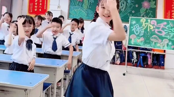 JK school uniform cute student-style classroom dance