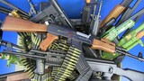 Box full of toy guns ! Military,Hunter, Cowboy,Police Rifles Guns Toys