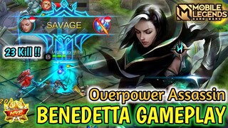 Benedetta Gameplay , Strongest Assassin - Mobile Legends Bang Bang