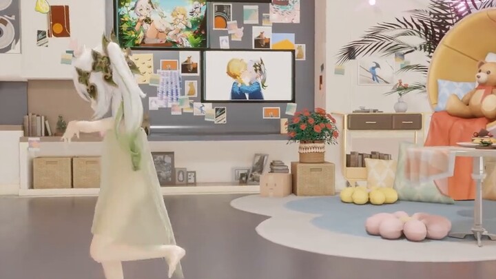 Linglan & Naxida cover "Pillow Fairy Tale" Naxida: Saya baru saja selesai mencuci Xiangxiang, apakah