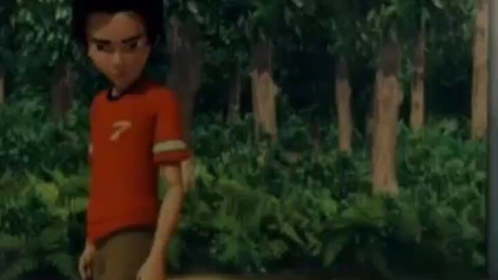 upin ipin berjalan kaki