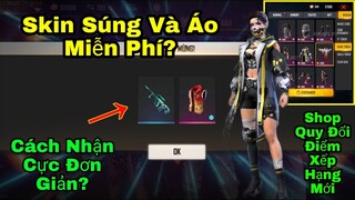 [Free Fire]/Review Skin Súng AUG Và Áo Sắp Nhận Miễn Phí,Xuất Hiện Shop Quy Đổi Điểm Xếp Hạng Mới