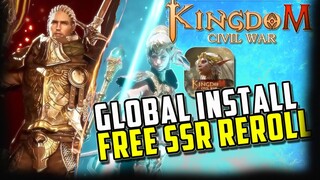 [Free SSR REROLL GUIDE] Kingdom Civil War (Android) Global CBT Gameplay