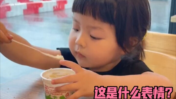Even eating an ice cream brings out so many expressions!