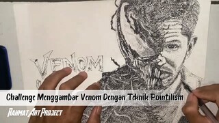 Challenge Gambar Venom Menggunakan Bolpoin