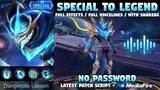 Gusion Special To Legend Skin Script | Full Voicelines & Full Effects w/ ShareBG - No Pass | MLBB