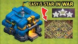 TH12 EAST 3 STAR IN WAR INCREDIBLE ATTACK | CLASH OF CLANS