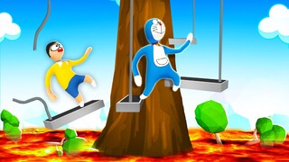 HUMAN FALL FLAT DORAEMON AND NOBITA TRY EXTREME STUNT