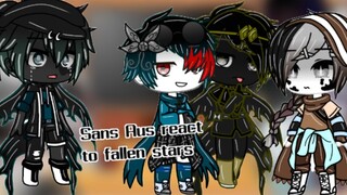 Sans AUs react to fallen stars || Blue and Ink meme || Gacha Club || (1/2)