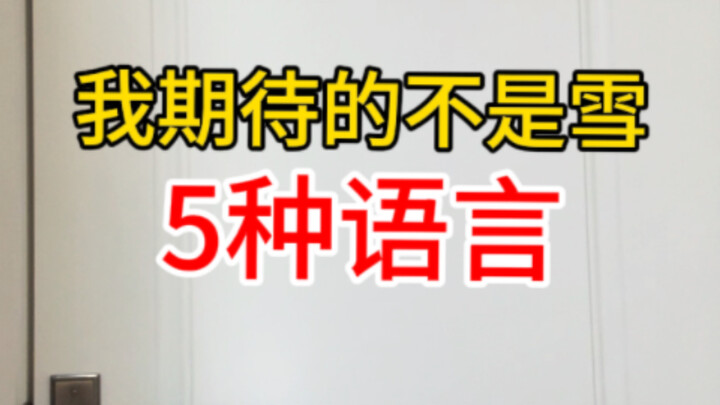 What I'm looking forward to isn't snow (in five languages)