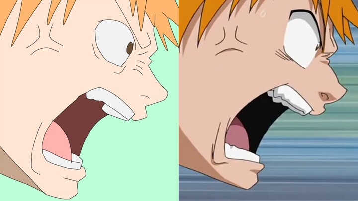 Menggambar Ichigo yg marah ke Rukia karena berisik baca sastra modern