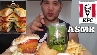 KFC New Mozzarella Zinger Burger Chicken French Fries | Eating Show MUKBANG