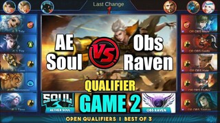 Game2 Aether Soul VS Obsidian Raven | MPL PH S3 Open Qualifiers