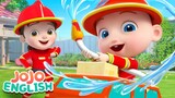 Firefighter Song | Job Role Play | Nursery Rhymes & Kids Songs | JoJo English - Family Playroom
