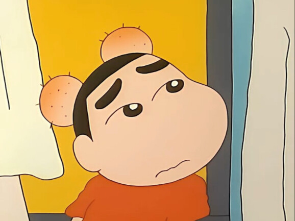 "Lihat Shin-chan tidak punya kekhawatiran!"