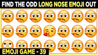 Long Nose Emoji Odd One Out Emoji Games No 39 | Find The Odd Emoji One Out With Answer