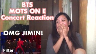 BTS MOTS ON E CONCERT REACTION / VLOG ! ON, PERSONA, BOY IN LUV, JIMIN FILTER REACTION!