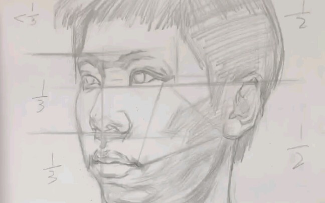 Quick Demonstration: How to Draw a Three-Quarter Portrait of a Young Man in Sketch