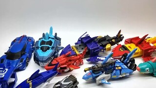 Collect more than ten shark mecha models and display them in batches