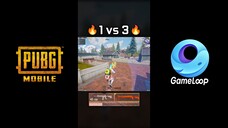 [Shorts] 1 vs 3 🔥 PUBG MOBILE 90 FPS Emulator Gameloop