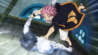 Fairy Tail Natsu Saves Gray || Natsu Stops Gray's Lost Iced Shell .