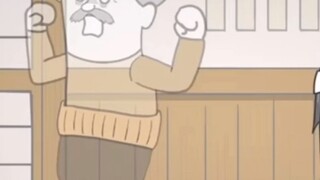Funny Japanese anime-The old man who knows how to play