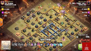 BASE WAR HALL 14 6 TURN CHƯA NÁT TRONG TRẬN WAR ELITE 50 - COC - Turn 3 #game