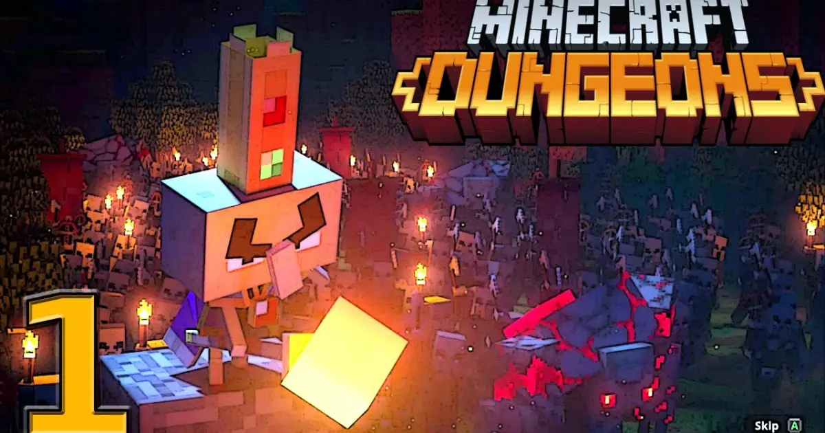 Minecraft Dungeons Part 1 Walkthrough Gameplay Bilibili