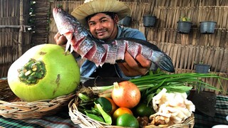 Cooking Tomyam Fish Soup Secret Recipe For Dinner | Eating Tomyam snake fish delicious