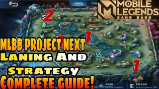 LANING AND STRATEGY COMPLETE GUIDE || NEW PROJECT NEXT MLBB UPDATE // Lane & Strategy Project Next