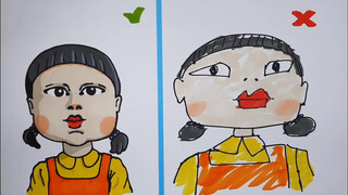 [Vẽ tranh] Vẽ các nhân vật trong Squid Game