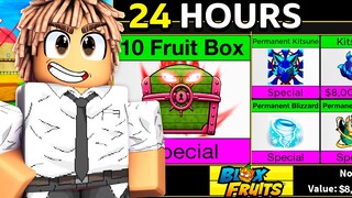 Trading FRUIT BOXES for 24 Hours in Blox Fruits