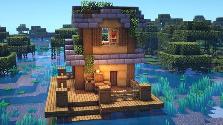 Minecraft : Cara Membuat Rumah Survival Danau | Cara Membuat Rumah di Minecraft