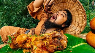 Ẩm Thực Lương Sơn Bạc - Đùi Lợn Xối Mỡ - Pork Fried Feet - Survival Cooking / P2