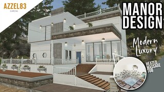 LifeAfter: Manor Design | Modern Luxury Style With Hot Tub | Tutorial + Blueprint