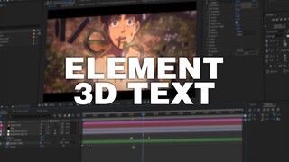 Element 3D Text Tutorial | AE CC 19 | Val