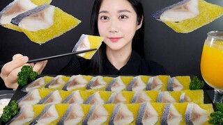 [ONHWA] Sashimi trứng cá trích + âm thanh nhai trứng cá trích!