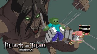 Monster School : ATTACK ON TITAN ATTACKS MONSTER SCHOOL! - Minecraft Animation