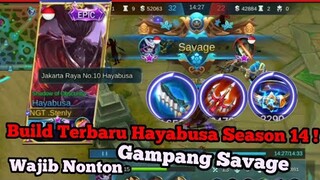 BUILD TERBARU HAYABUSA SEASON 14 ! PART 1 ! SAVAGE STENLY HAYABUSA ! MOBILE LEGEND BAN - GBANG